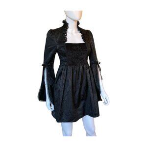 Killstar Velvet Gothic Halter Corset Skater Dress